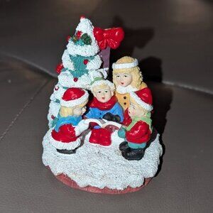 *3 FOR $9* Old Time Pottery Resin Caroling Carols Figurine Figures Tree Vintage